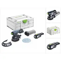 Festool ETSC 125-Basic accu excentrische schuurmachine 18 V 125 mm borstelloos + 1x accu 3,0 Ah + Systainer - zonder oplader