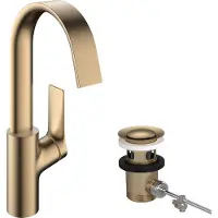 Hansgrohe Vivenis ééngreeps wastafelmengkraan 210 met draaibare uitloop en trekwaste Brushed Bronze