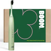 Boombrush BOOM Elektrische Tandenborstel - 180 dagen Batterij - The Boost - Groen - Sonische Tandenborstel - Duurzaam