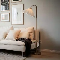PR Home Vloerlamp Amy, messing / goud, Woon-/ Eetkamer, metaal, Scandinavisch, vloerlamp