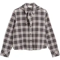 s.Oliver Blouse donkergrijs / wijnrood / wit