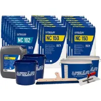 UZIN NC 150 Dichtzet- en egalisatieset, 50 m² Cementgebonden mortel-pakket, incl. primer
