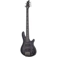 Schecter Hellraiser Extreme-5 See-Thru Black Satin 5-snarige elektrische basgitaar