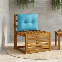 vidaXL Rugkussen PUTTEN 100% Polyester Lichtblauw 50 x 40 x 10 cm