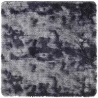 vidaXL Hoogpolig vloerkleed NAVARRA 200x200 cm polyester donkergrijs