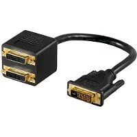 Goobay DVI Adapter Cable, gold-plated 0.1 m