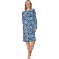 Pastunette Nachthemd 'Nordic Bloom' lichtblauw / donkerblauw