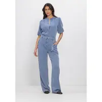 Freebird Dames Jumpsuits Dnm-tencell-26-1 - Lichtblauw - Maat M