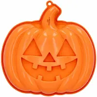 Birkmann Halloween Bakvorm Pompoen – Siliconen Bakvorm – Ø 25 cm – Voor Taart & Cake – Oranje