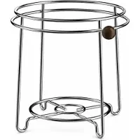 LONGZIMING Afvalzakhouder RVS - Kleine Afvalbak voor Aanrecht - Tafel Afvalbak - Compacte Keuken Afvalhouder - Voor Keuken, Gootsteen, Badkamer en Bureau - Zilver - 15,8 x 16,5 x 14 cm - 1 Stuk
