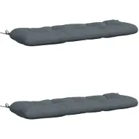 vidaXL Bankkussens VIANEN 2 st 100% Polyester Blauw 110 x 40 x 12 cm
