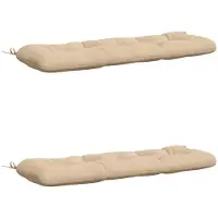 vidaXL Bankkussens VIANEN 2 st 100% Polyester Crèmekleurig