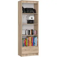 Akord Kantoorkast R60 met 4 Planken en 1 Lade / Furniture Factory / Sonoma Eik / 60 x 180 x 35 cm