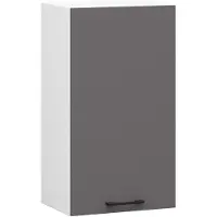 Akord Keukenkast modulaire OLIWIA W40 met 1 Deur / Hangkast / Bovenkast / Furniture Factory / Wit - Grafietgrijs / 40 x 72 x 30 cm
