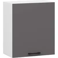 Akord Keukenkast modulaire OLIWIA W50 H580 met 1 Deur / Hangkast / Bovenkast / Furniture Factory / Wit - Grafietgrijs / 50 x 58 x 30 cm