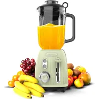 Cecotec Power Black Titanium RetroGreen, staande mixer, 1,5 liter, pulsfunctie, 1200 watt, groen