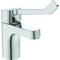 Ideal standard Cerabase - Wastafelmengkraan met medische hendel, inclusief afvoer, chroom, model BD061AA