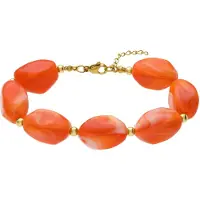 Lucardi Armband goud / oranje