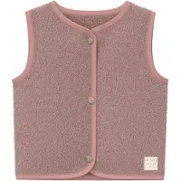 s.Oliver teddy gilet - oudroze Effen - maat 92 | Gilet van