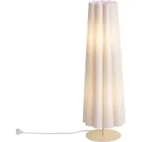 QAZQA Japandi vloerlamp beige met stoffen kap 95cm 2-lichts - Jenni