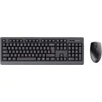 Trust Primo, Draadloos, RF-draadloos, Membraantoetsen, QWERTY-indeling, Zwart, Inclusief muis