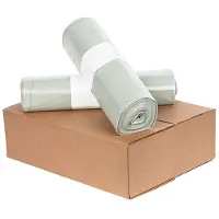 Knapzak Vuilniszakken Geperforeerd | Sluitlint | LDPE Regeneraat | Transparant | 25 Micron | 400 liter (84 zakken)
