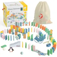 Classic World houten domino oceaan - educatief speelgoed met 100 stenen.