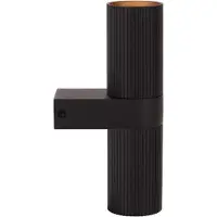Lucide CLUBS - Wandspot / Wandlamp - 2xGU10 (MR16) - Zwart