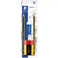 Staedtler Noris HB potloodset - 2 potloden met gum en slijper