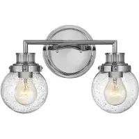 Quintiesse Wandlamp Poppy, dimbaar, chroom / zilver, Badkamer, metaal, Wandlamp