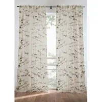 Bonprix Ondoorzichtig gordijn met een fluweelzacht oppervlak en glanzende print (1 stuk) maat H/B: 225/135 cm