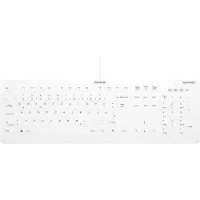 Contour Design AK-C8112-US-W/DE: AK-C8112 medisch toetsenbord met IP68 hygiënebeveiliging, bedraad, wit