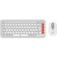 Logitech Desktop POP Icon Combo BT, draadloos, beige/oranje, QWERTZ, 2,4 GHz