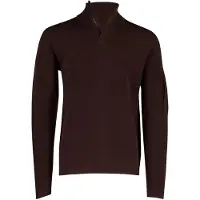 Genti Trui bruin half zip