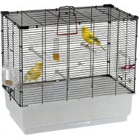 Ferplast Vogelkooi PIANO 4, kooi voor kanaries en kleine vogels, met voerbakken