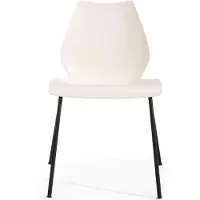 Kartell Maui Stoel - Set van 2 Chair | Black Structure | Zinc White