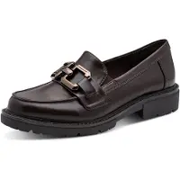 Jana Damen loafers, platte zool, elegant, veganistisch, mokka, maat 41