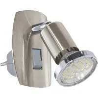 Eglo Rvs Stekkerspot Mini 4 Met Schakelaar