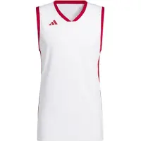 Adidas heren basketballshirt, Pulse Speed, wit/team power rood, maat L