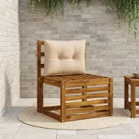 vidaXL Rugkussen PUTTEN 100% Polyester Zand 60 x 40 x 10 cm
