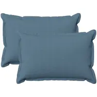 vidaXL Kussen met kussen HOUTEN 2 st Jeans Blauw Faux Linnen