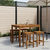 vidaXL Tuin Bar Tafel Naturel 110 x 108,5 x 105 cm Massief Acacia Hout
