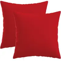 vidaXL Kussensloop 2 st HEERLEN Rood 45 x 45 cm Stof