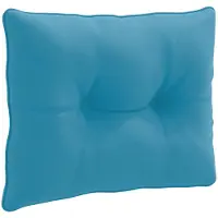 vidaXL Rugkussen PUTTEN 100% Polyester Lichtblauw 60 x 40 x 10 cm