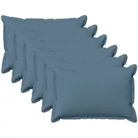 vidaXL Kussensloop 6 st HOUTEN Jeans Blauw 50 x 70 cm Faux Linnen