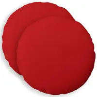 vidaXL Kussensloop 2 st HEERLEN Rood Diam. 40 cm Stof