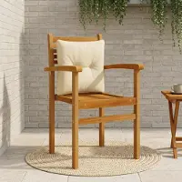 vidaXL Rugkussen PUTTEN 100% Polyester Beige 40 x 40 x 10 cm