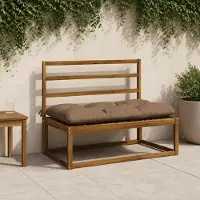 vidaXL Bankkussen VIANEN 100% Polyester Taupe 110 x 60 x 12 cm