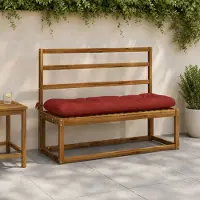 vidaXL Bankkussen VIANEN 100% Polyester Rood 110 x 40 x 12 cm