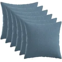 vidaXL Kussensloop 6 st HEERLEN Jeans Blauw 30 x 30 cm Stof